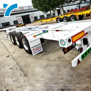 Skeleton Flat Bed Semi Trailer thumbnail-3