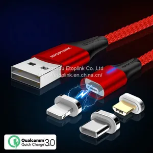 ETOPLINK 2019 New 3A QC3.0 Fast Charging Magnetic USB Cable Support Data thumbnail-1