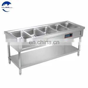 8- Pans Hot Food Display Food Warmer CommercialBainMariefood Warmer Steam Table thumbnail-4