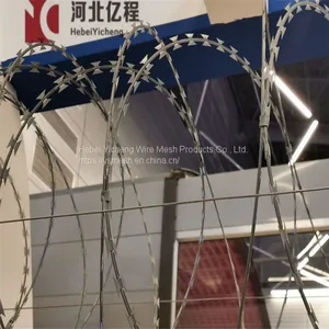2020 Low Price High Quality Hot Galvanized Razor Barbed Wire,Concertina Razor Wire Real Factory thumbnail-1