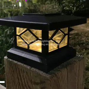 Solar Post Cap Light Waterproof Energy Saving LED Solar Fence Light Warm White Light Decoration for Garden Fence thumbnail-1
