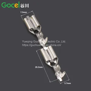 DJ622-J5.2A Self-locking Plug Spring Straight Terminal Block Brass Tin Plated Straight Strap Connector thumbnail-5