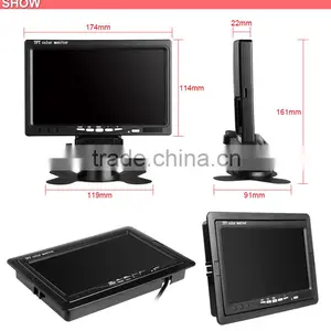 Hot Selling 7inch Color Car Monitor LCD TFT Monitor For Vehicle With 2 Channel Video Input thumbnail-4