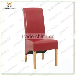 WorkWell PU CHEAP Dining Room Chair With Rubber Wood Legs Kw-D4108 thumbnail-1