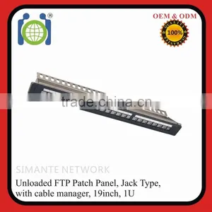 Short Delivery 24 Ports Unloaded Patch Panel FTP Empty With Back Bar thumbnail-1