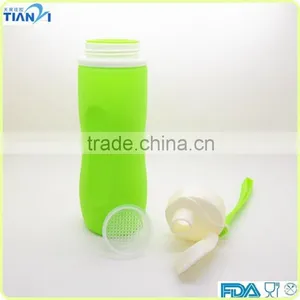 Latest Design Orange BPA Free Non-Toxic Foldable Silicone Collapsible Water Bottle thumbnail-6