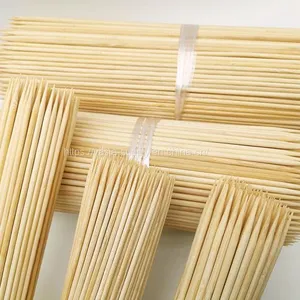 High Quality Disposable 25 cm Round Bamboo Sharp Point Round Skewer Sticks Supplier thumbnail-1