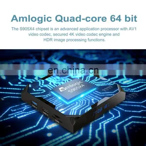 AV1 Support X96 Max+ Ultra Android 11.0 TV Box Amlogic S905X4 2.4G/5G WiFi 8K H.265 HEVC Set Top Box Media Player OEM X96 Max thumbnail-2