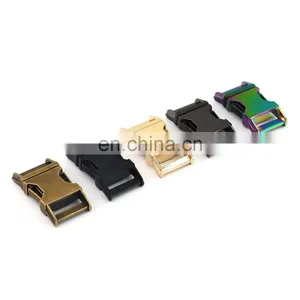 Factory Design Noble Golden Color Smooth-faced Easy-to-pull Solid Backpack Strap Buckle thumbnail-2