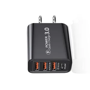 QC 3.0 USB Charger Mobile Phone EU US Quick Charger 3 Ports+USB Charger For Iphone 11 12 13 thumbnail-5