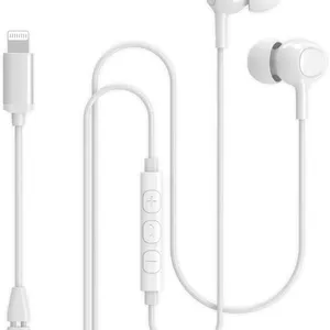 Lightning Audio Jack Earpiece Earphone for IPhone thumbnail-1