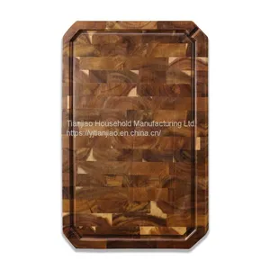 Premium OEM/Wholesale Custom Personalized Acacia Wood Chopping Boards Block Kitchen Wooden End Grain Cutting Board thumbnail-1