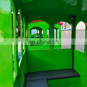 20 Seats Trackless Train Rides Amusement Park Equipment Electric Trackless Tourist Train for Sale thumbnail-5