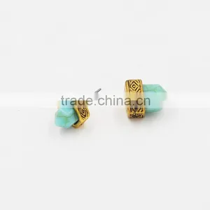 High Quality Imitation Stone Silver Ear Studs thumbnail-5