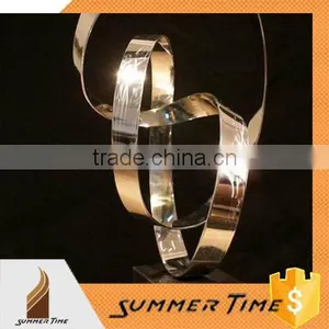 Popular Cross Stainless Steel Ribbon Sculpture for Interior Decoration thumbnail-1