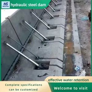 Hydraulic Bottom Shaft Steel Dam, Flap Gate, Large and Medium-sized Steel Structure Hydraulic Dam, River Weir thumbnail-3