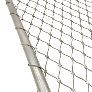 Customization Stainless Steel Wire Mesh Flexible Stainless Steel Rope Mesh Animal Enclosures Zoo Architecture thumbnail-1
