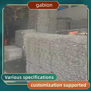 Reinforced Selvage Gabion Basket High Shear Strength Bridge Abutment Scour Protection thumbnail-2