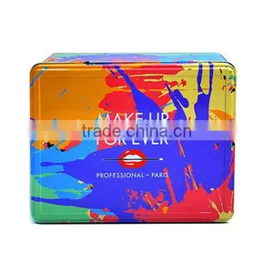 Beautiful Rectangular Metal Tin Box,cosmetic Metal Box,colorful Tin Can thumbnail-2