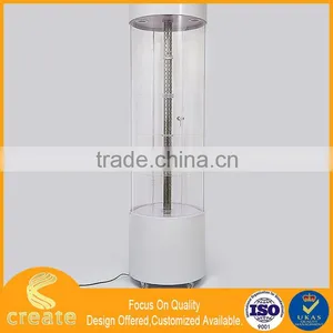 Rotating Transparent Glass(acrylic) Metal/aluminum Showcase for Your Products Displaying thumbnail-2