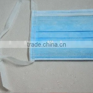 3-PLY Tie on Adult Nonwoven/PP Surgical Face Mask CE ISO FDA thumbnail-1