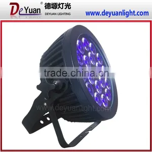 New Design Slim Outdoor Par Can 18 x 12W 6in1 RGBW UV Ip65 Led Par Light thumbnail-5