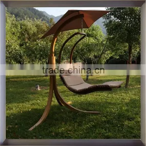 Hot Sale Outdoor Garden Furniture Hammock Hanging Wood Swing Chair thumbnail-1