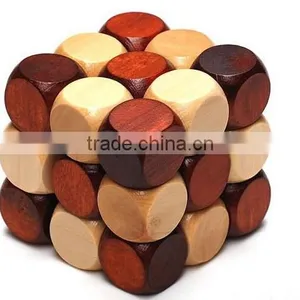 Wooden Activity Cube Toy,3d Wooden Cubes Puzzle Magic Square Toys thumbnail-1