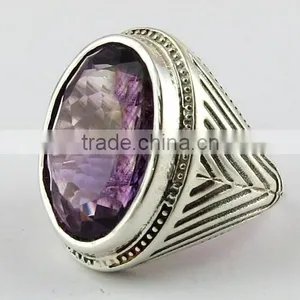 Auethysra Of Beauty Amt Ring, Oxidized Silver Jewellery, Fine Silver Jewellery thumbnail-1