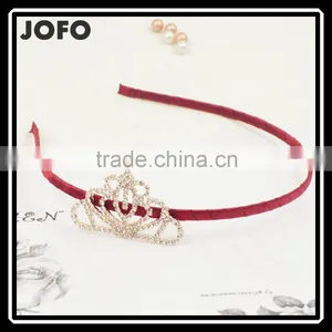 Princess Tiara Headband Royal Baby Pearl Crown Baby Headband Christmas Gift Rhinestone Children Accessories thumbnail-1