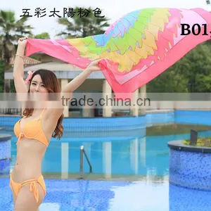OEM Welcomed Super Asorbent Custom Print Beach Towel Chiffon Cool Beach Towel thumbnail-1