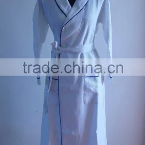 Shawl Collar Waffle Weave Bathrobes thumbnail-1
