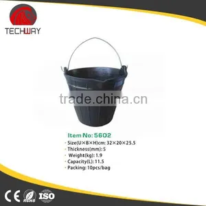 Recycled Rubber Pails,10L Rubber Bucket With Handle thumbnail-3
