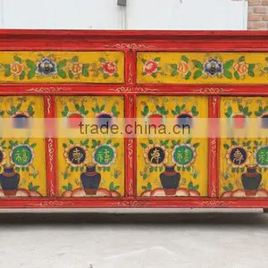 Chinese Antique Solid Wood Tibetan Furniture thumbnail-1
