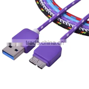 Fabric Braided Micro Usb Sync Data Charger Cable For Samsung Note3 S5 thumbnail-1