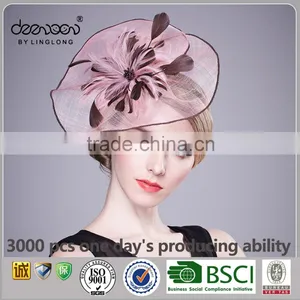 Elegant Sinamay Fascinator for Party Women Church Hat thumbnail-3