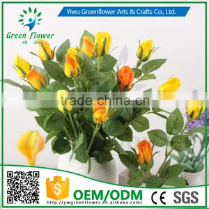 Greenflower 2016 Оптовая продажа натурально выглядящих латексных и ПУ-артифициальных цветов - бутонов розы для свадебного декора из Китая thumbnail-1