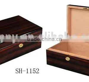 Handmade Ebony Cigar Humidor and Cigar Box thumbnail-1