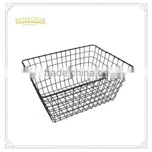 Most Popular Black Metal Wire Mesh Vegetable Basket Storage Baskets thumbnail-1