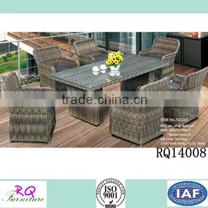 Modern Restaurant Tables and Chairs Rattan Alum Frame thumbnail-1