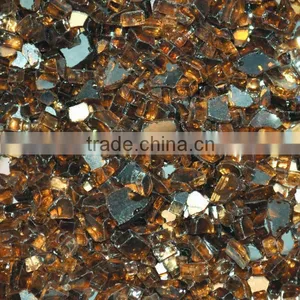Hi Chipper 1/4 Inch Bronze Reflective Fire Glass thumbnail-1