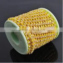 Wholesale 24 Row Plastic Rhinestone Mesh Trimming for Decoration Quality Choice thumbnail-4