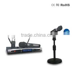 Double Handheld Wireless Microphone for Stage thumbnail-1
