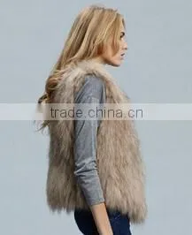 Luxury Womens Fox Faux Fur Vest Coat Sleeveless Short Waistcoat Quality Choice thumbnail-3