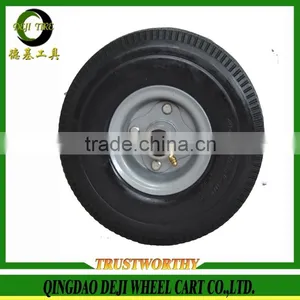 3.50-4 China DEJI Supplier Wheelbarrow Wheel Steel Rim Pneumatic Rubber Wheel thumbnail-2