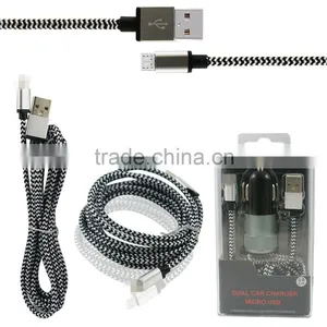Top Sale 4 in 1 Charger Set Wall Charger +car Charger+USB Cable+EVA Zipper Bag With FCC,CE ,CA65,VI Compliant thumbnail-2