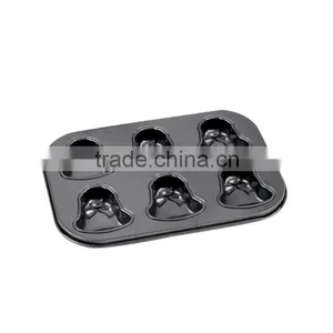 Carbon Steel Non-stick Cake Pans of Muffin Pan With 6 Cups thumbnail-1