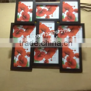Wholesale Handmade 9 Openings Wood MDF Collage Photo Frame thumbnail-1
