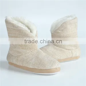 Ladies Slipper Knit Boots thumbnail-1