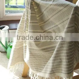 Hammam Towel 100% Cotton Bath Towel Knitted Stripe thumbnail-1